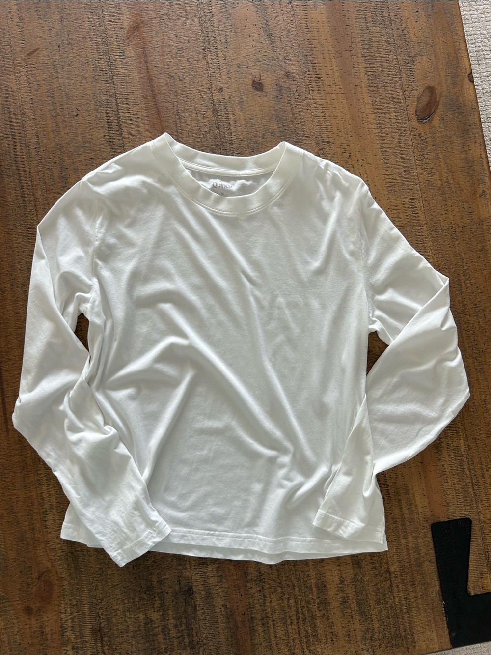 Quince White Long-Sleeve Crewneck Tee
